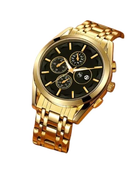 KV Enterprise Analog Day Display Stainless Steel Silver Black Chain Analog Watch - for Men (Full Rose Gold Black) (B0CYBNZV71) Amazon Price History, Amazon Price Tracker