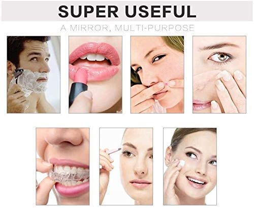Miroir de maquillage mural extensible 8 pouces pliable double face