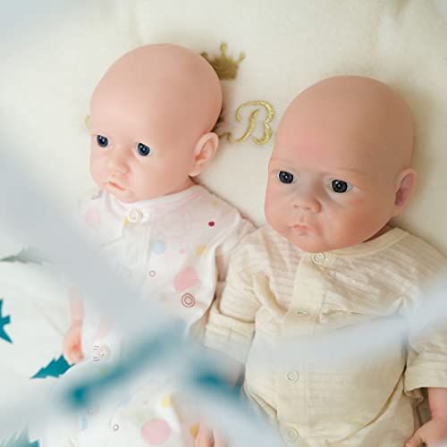 Acestar 18 Inch Reborn Baby Doll Kit Already Painted Full Body Solid Platinum Silicone Girls Eyes Open For Collection Gift #P1801 #TOP5