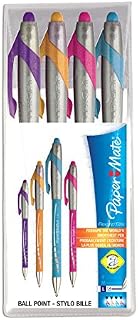 PaperMate Medium Point (1.4 mm) Flexgrip Elite Retractable Ballpoint Pen, Red, Box of 12