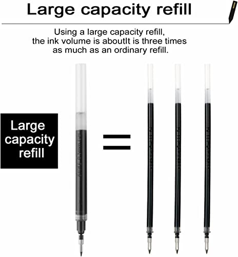 Image of Levin 12pcs Baoke gel ink Roller Ball pen,fine point, 1.0mm large capacity special student examination office neutral pen. (Black)