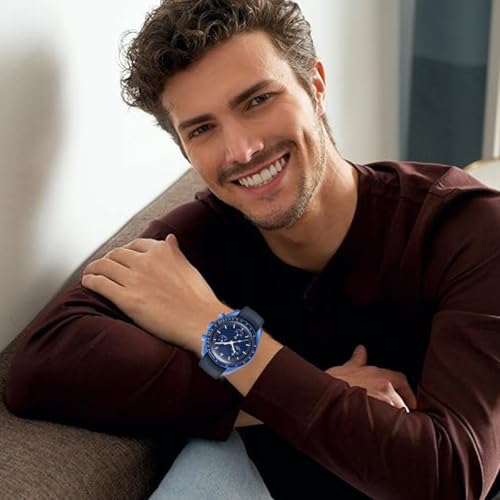 HEYOZURY Watch Bands for Omega X Swatch Moonswatch Watch 20mm Curved Rubber Strap Silicone Watch Band Men Women Replacement Bracelet Omega MoonSwatch Speedmaster No Gap Strap by HEYOZURY - Used condition - Image 5