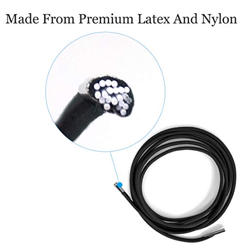 Image of Replacement Cords for Zero Gravity Chair 4 Cords Patio Recliner Repair Laces for Lounge Chair Bungee Chair Antigravity Chair (Black)