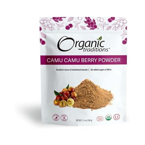 Organic Traditions Camu Camu Berry Powder Organic Superfood Great for Smoothies and More,100g/3.5oz Bag Cover