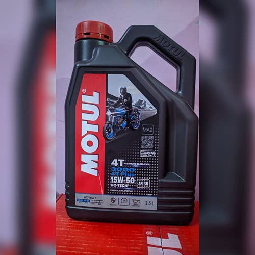 Image of Motul 3000 4T Plus 15W-50 Engine Oil For Bike, 2.5 L | Compatible With 4 Stroke Engines