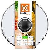 KADAX Glasdeckel, Topfdeckel Ø16 cm, hitzebeständig, mit Dampfloch, und...