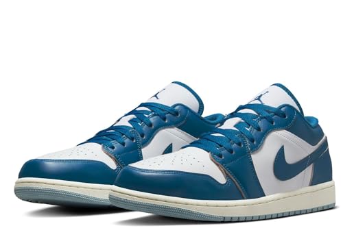 NIKE Air Jordan 1 Low SE Men's Shoes (FN5214-141, White/Blue Grey/Sail/Industrial Blue) Size 84