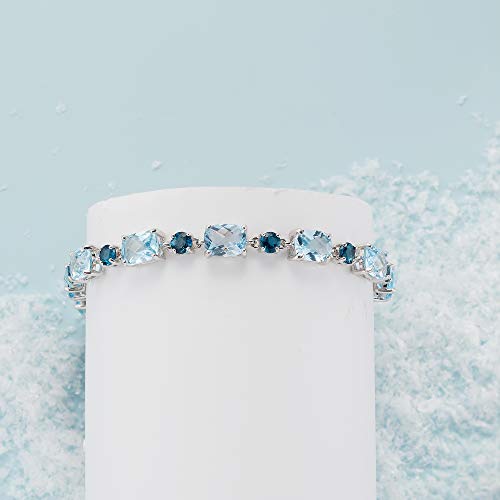 Ross-Simons 19.50 ct. t.w. London and Sky Blue Topaz Bracelet in Sterling Silver3