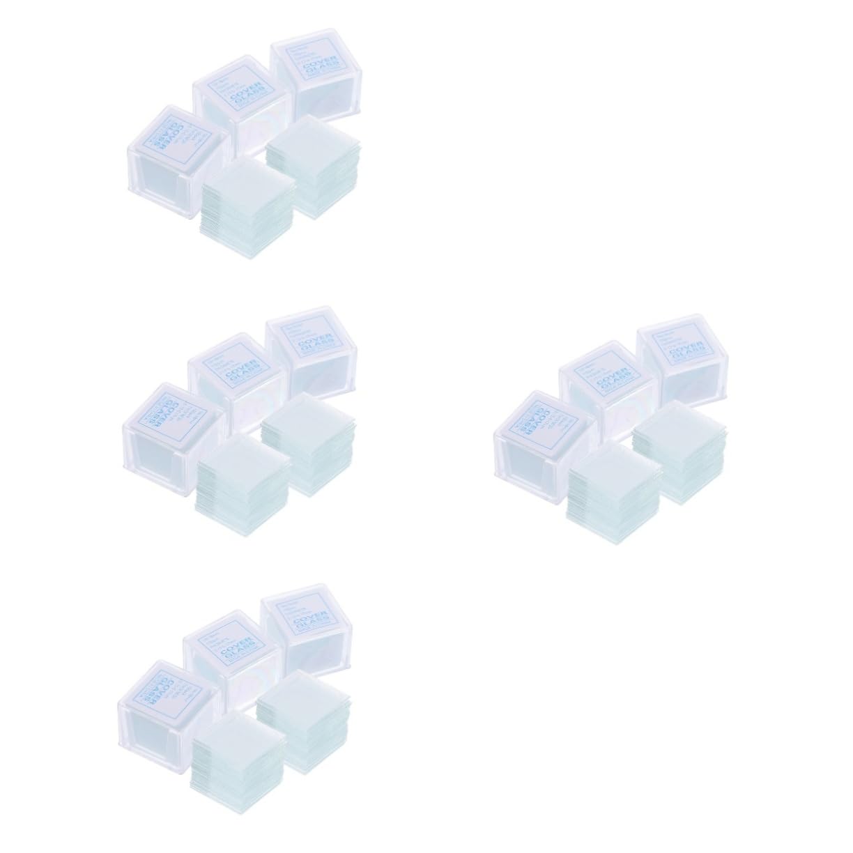 ULTECHNOVO 2000 Stück Glas Objektträger Klare Gläser Mikroskop Objektträger Glas Slip Abdeckungen Mikroskop Objektträger Kits Bioexperiment Objektträger Quadratische Gläser