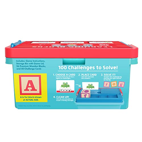 Chuckle & Roar - Learning Blocks: Alphabet Blocks & Learning Flashcards - Educational Learning Activity for preschoolers - Fun and Engaging for Toddlers - Storage Bin Included for Easy cleanup - Thumbnail 2