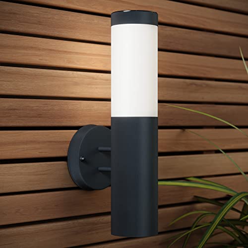 Canterbury XT - Lámpara de pared para jardín (funciona con energía solar, color antracita) Cover