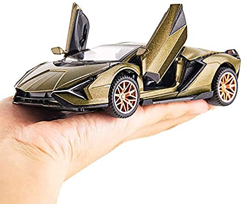 Image of Metal Pull Back Diecast Car 1:32 Lamborghini MILETRY Pull Back Car Model with Sound Light Boys Gifts Toys for Kids【Pack of 1】,multicolor