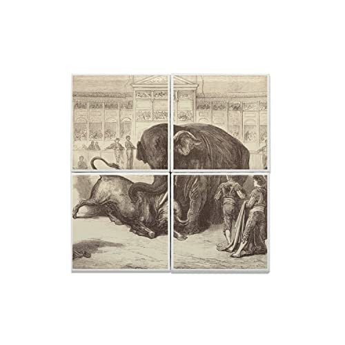 Carreaux céramique d'art gravure Gustave Doré, faïence décorative haut de gamme
