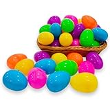 Celmuron Easter Eggs 30 Pack, 2.3'' Fillable Plastic Easter Eggs, Bright Color Assortment for Easter Egg Hunt, Party Favors & Surprise Fillers