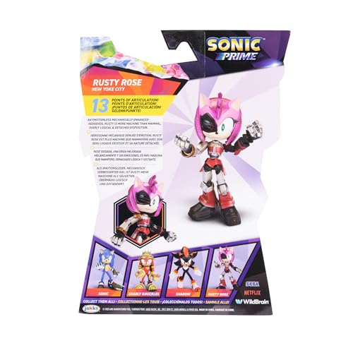 Sonic Prime Boneco articulado de 12,7 cm – Rusty Rose Yoke City
