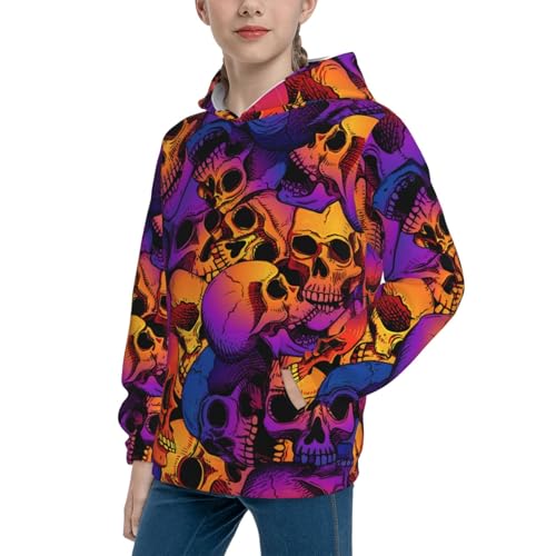 Skull Kid Hoodies Boys Sweatshirts Girls Pullover with Pocket2