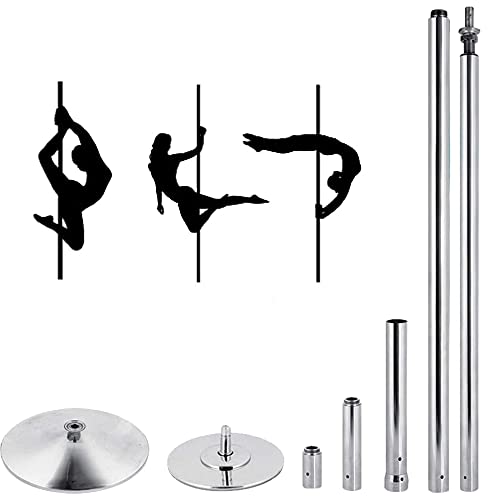 Pole Dance Dansstang, roestvrij staal, 45 mm, statisch en draaibaar, van 2,23 m - 2,74 m in hoogte verstelbaar, zonder…