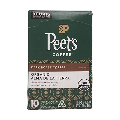Peet's Coffee, Dark Roast K-Cup Pods For Keurig Brewers - Organic Alma De La Tierra, Usda Organic 10 Count (1 Box Of 10 K-Cup Pods) Packaging May Vary #TOP30