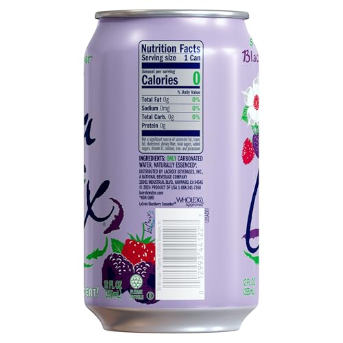 Image of La Croix Sparkling Water, Blackberry Cucumber, 8-Pack Zero Sugar, Zero Calories, Zero Sodium