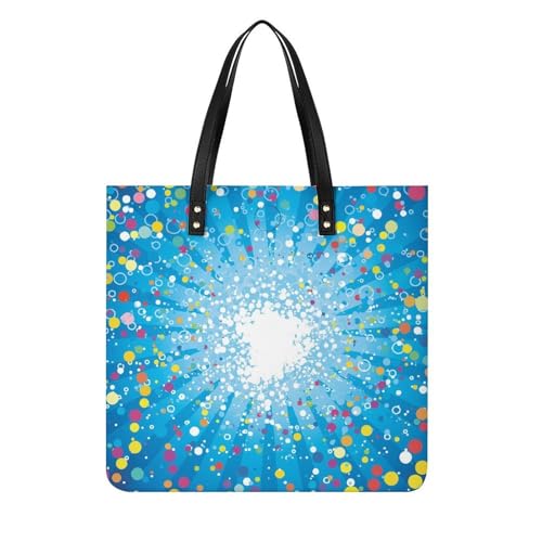 Tote bag pour voyage à points abstraits - Grand sac à bandoulière femmes pour escapades