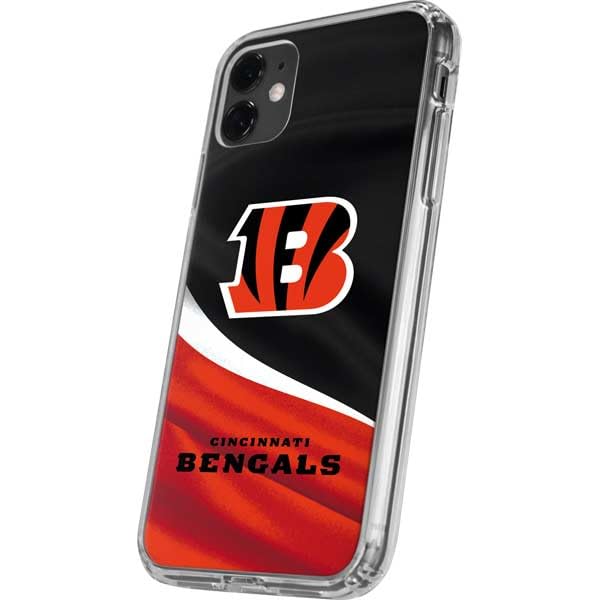 Skinit Clear Phone Case Compatible with iPhone 11 - Officially Licensed NFL Cincinnati Bengals Design