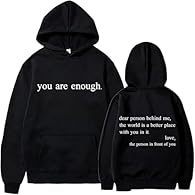 MATERIAL :The dear person behind me hoodie is made of soft cotton blend. This crewneck hoodie shows off your curves perfectly.It's casual and comfortable to suit daily wear as well as outfits, you will need them all over the year. DESIGN: Unisex you ...