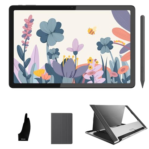 HUION Kamvas Slate 11 Standalone Drawing Tablet No Computer Needed, 10.95 Inch 90Hz Refresh Rate Anti-Glare Screen with Stand, Tilt-Alignment Pen Android 14 8GB RAM 128GB ROM 1TB Expand, 8000mAh