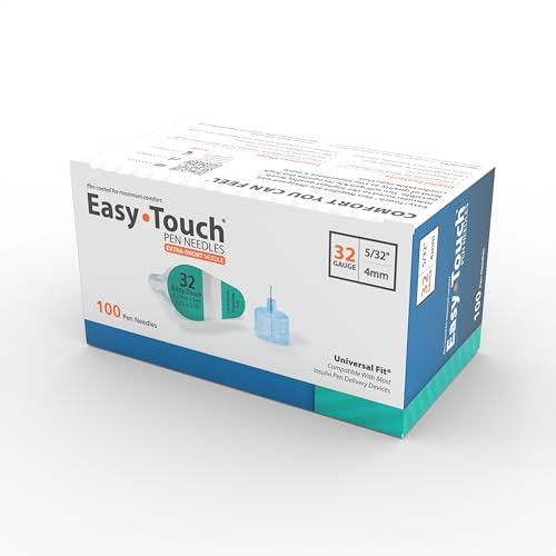 Easy Touch Insulin Pen Needles- 32G, 5/32-Inch (4mm), Box of 100