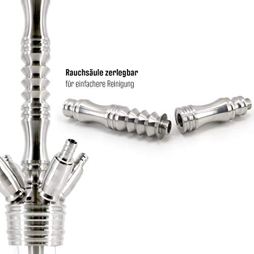 CYBORG Shisha Edelstahl King of Steel Globe Komplettset – Bild 7