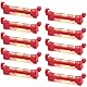 Funngy Schnurwasserwaage,10 PCS Profi Schnurwasserwaage Mini 75mm Rot aus ABS Schnurlinien-Richtwaage Wasserwaage Schnur Set für Maurerarbeiten Klempnerarbeiten Rinnenarbeiten