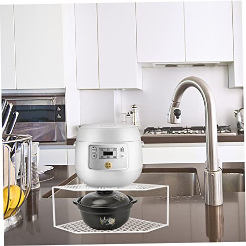 PRETYZOOM Estante Esquinero De 2 Niveles Encimera De Cocina Y Gabinete Estante Esquinero Organizador Alambre De Metal Estantes para Ollas Platos Gabinete Despensa - imagen 4