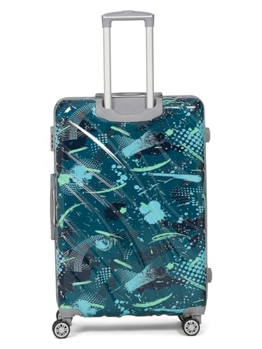 Image of Teakwood World Small 75 cm Check in Size Trolley Bag Polycarbonate 360 Degree 8 Wheels Luggage Bag with TSA Lock, Adjustable Handle Trolley Bags for Travel, Suitcase for Travel | Spark Green