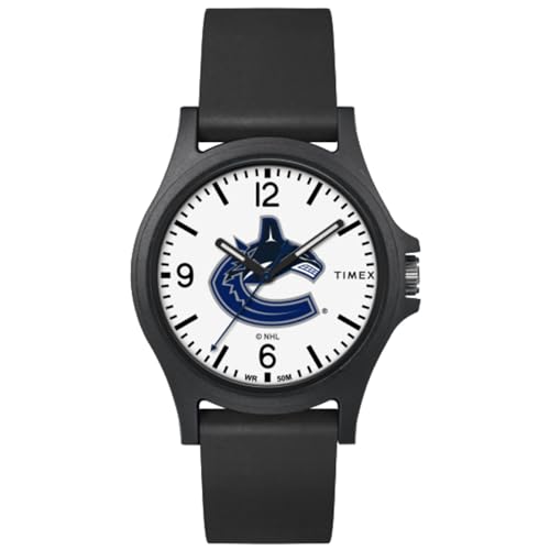 Montre Timex Arena 40 mm des Vancouver Canucks en noir pour supporter de hockey NHL