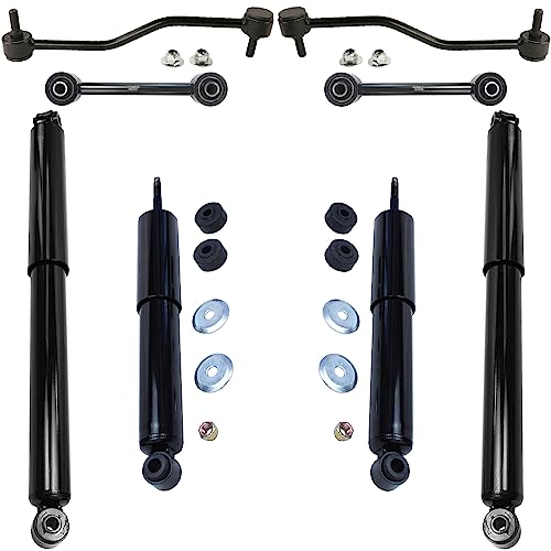 Image of Detroit Axle - RWD 8pc Shock Absorbers Kit for 2017-2018 Ford F-350 Super Duty, Front and Rear Shock Absorbers Sway Bars Replacement