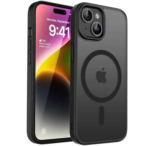 CACOE Magnetic Case for iPhone 13 & iPhone 14 6.1 inch, Matte Black