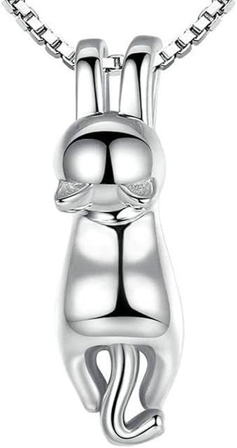 IBBY GIFTS FOR HER Cat Necklace 925 Sterling Silver Cat Gifts for Cat Lovers Jewellery