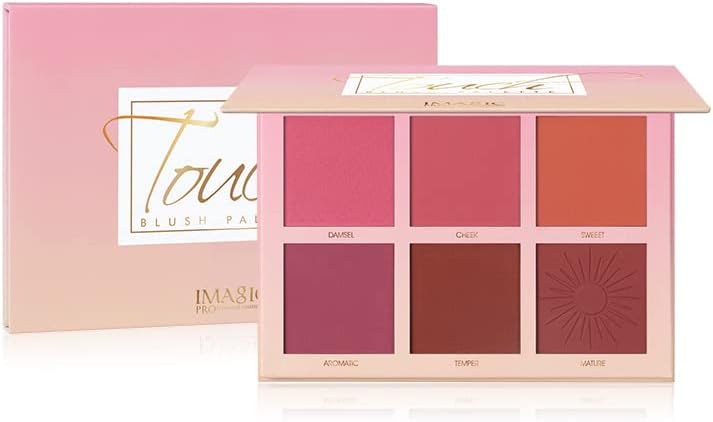 COSLUXE IMAGIC PROfessional Pro Blusher Palette 42.8g, 6 COLOR TOUCH BLUSH PALETTE