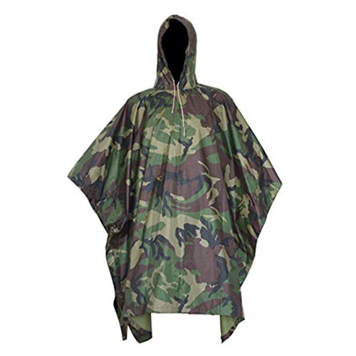 HMJ Raincoat Multifunctional Waterproof Camouflage Raincoat Outdoor Poncho 1.4 * 2.0M