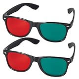 Thérapies de vision améliorées : spécialement adaptées pour l'entraînement à l'amblyopie, les lunettes aident à la concentration visuelle et à l'amélioration de la perception de la profondeur avec des verres anaglyphes rouge-vert efficaces