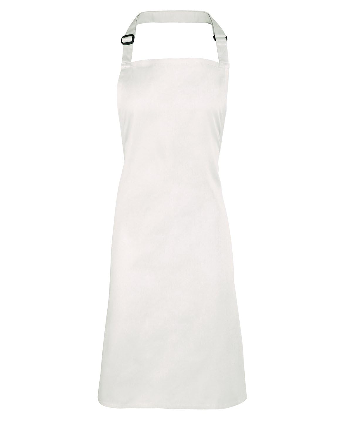 Workwear World Spectrum Collection Adjustable Halter Neck Kitchen Hospitality Catering Bar Service Bib Apron (White)