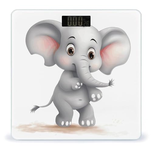 Báscula de baño digital con diseño de elefante miniatura 1