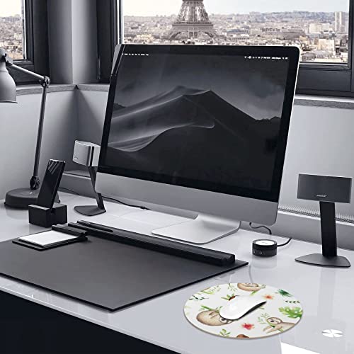 Sloth Nursery Round Mouse Pad Laptop Gaming Mouse Mat Waterproof For For Computer, Laptop,Office Work, Home #TOP6