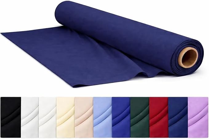 CraftsFabrics Plain Dyed Homespun Cotton Fabric – 100% Cotton – 110cm Wide – Soft Woven Craft Fabric for Sewing, Quilting, Dressmaking, Crafts & Home Décor (Navy, 1 Metre Pre-Cut) — image 1
