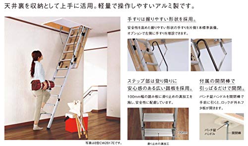 Amazon Co Jp パナソニック 天井収納はしごユニット Cw2817e アルミタイプ 8型 産業 研究開発用品