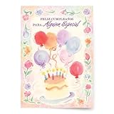 Designer Greetings Pensamientos Especiales, Spanish Birthday Cards, “Para Alguien Especial” Birthday Party (6 Cards and Envelopes)