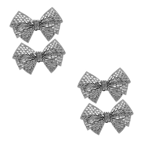 Fleur de chaussure d'arc BESTYASH en strass pour mariée, 2 ensembles de 2 pièces