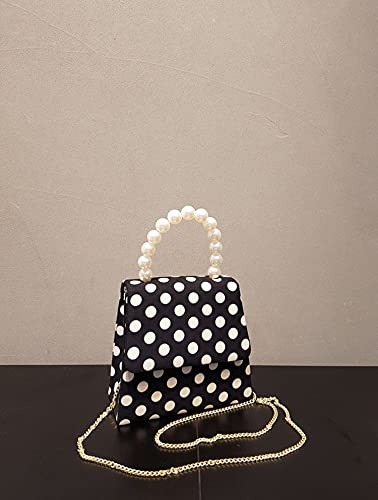 Image of Women Polka Dot Tote Bag Top Handle Bag Shoulder Bag Crossbody Bag