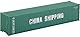 Walthers Cornerstone HO Scale 40’ Corrugated-Side Shipping Container China Shipping (Green)
