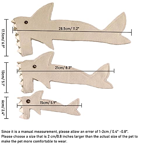 SEIS 3 Pcs Shark Bearded Dragon Costume Felt Cloth Lizard Outfit Halloween Small Animal Clothes Harness for Chameleon… - Image 6