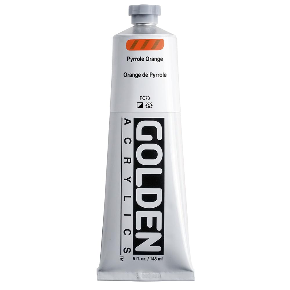 Pyrrole Orange Golden Heavy Body Acrylic Paint tube de 150ml pour artistes